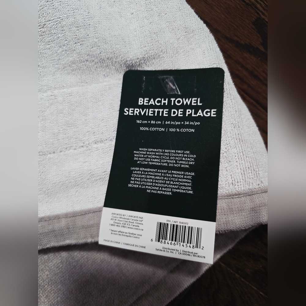 ROOTS OVERSIZED BEACH TOWEL 100% Lightweight Cotton 64"×34" - Picture 2 of 4